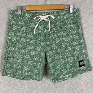Deus Ex Machina Shorts Mens 32 Green Boardshort All Over Print